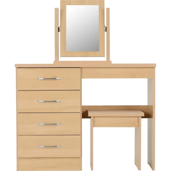Transform Your Space with the Nevada 4 Drawer Dressing Table Set | Home Divine