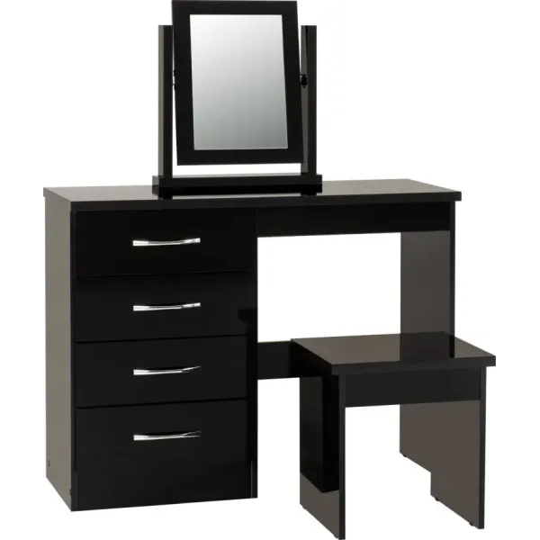 Transform Your Space with the Nevada 4 Drawer Dressing Table Set | Home Divine