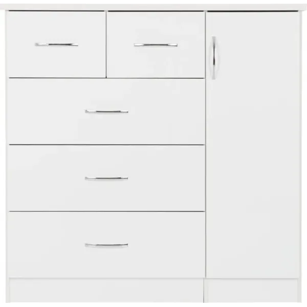 Upgrade Your Bedroom with Home Divine Nevada 5 Drawer Low Wardrobe