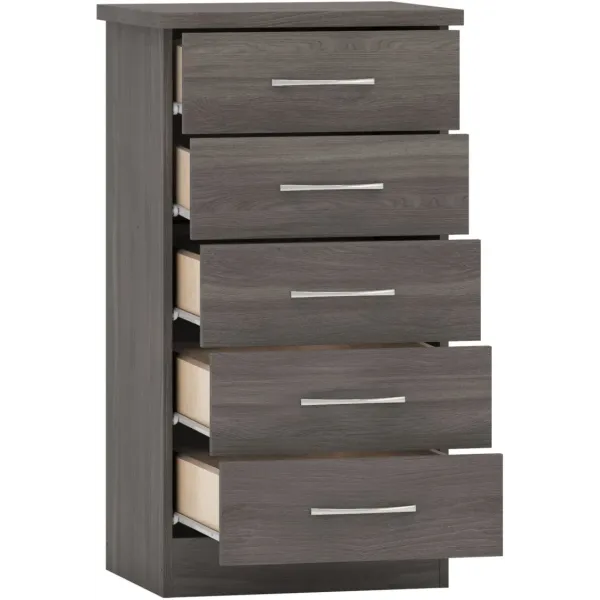 Organize Your Space with Nevada 5 Drawer Narrow Chest