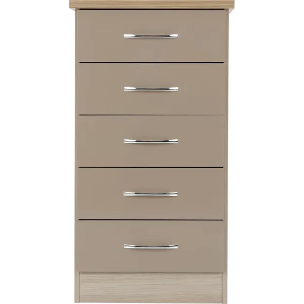 Organize Your Space with Nevada 5 Drawer Narrow Chest