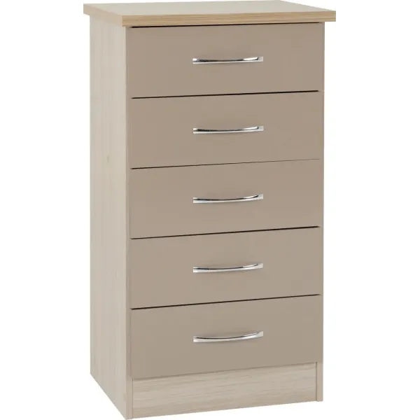 Organize Your Space with Nevada 5 Drawer Narrow Chest