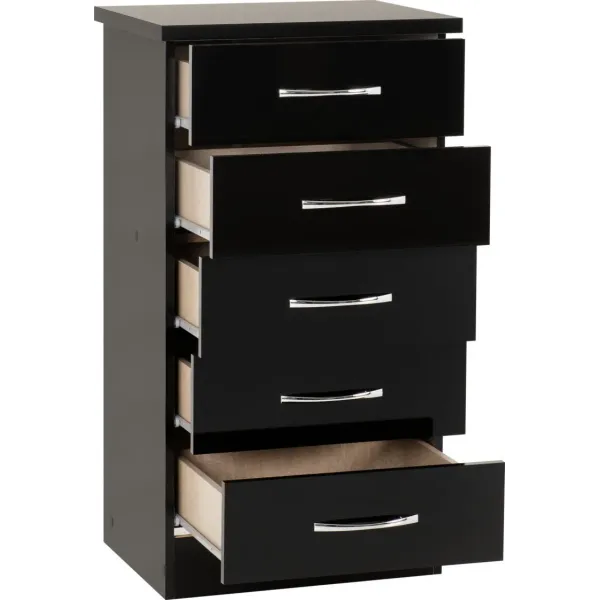 Organize Your Space with Nevada 5 Drawer Narrow Chest