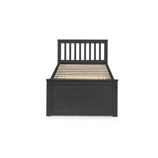 Maisie Bed With Underbed And Drawers in Anthracite Finish | Home Divine