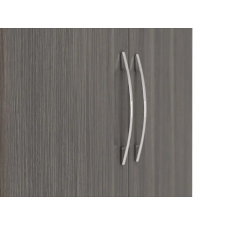 Nevada 2 Door 1 Drawer Wardrobe Bedroom Set Grey Gloss - Home Divine