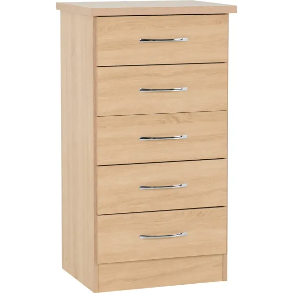 Organize Your Space with Nevada 5 Drawer Narrow Chest