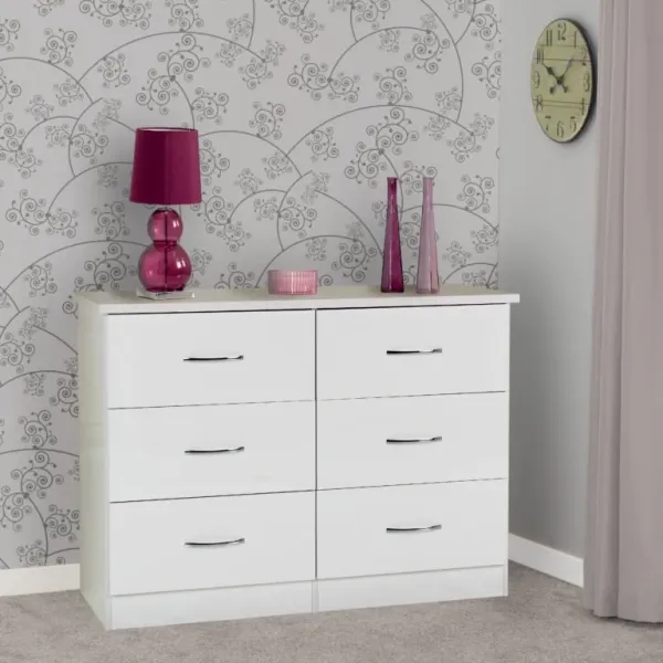 Upgrade Your Bedroom with the Nevada 6 Drawer Chest from Home Divine