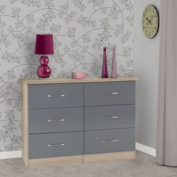 Upgrade Your Bedroom with the Nevada 6 Drawer Chest from Home Divine