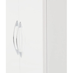 Nevada 2 Door 1 Drawer Wardrobe Bedroom Set Grey Gloss - Home Divine