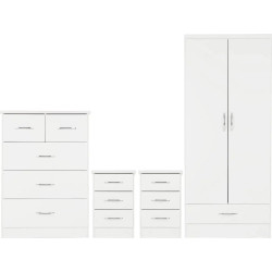 Home Divine Nevada 2 Door 1 Drawer Wardrobe Bedroom Set Sonoma Oak Effect