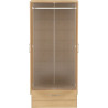 Home Divine Nevada 2 Door 1 Drawer Wardrobe Bedroom Set Sonoma Oak Effect