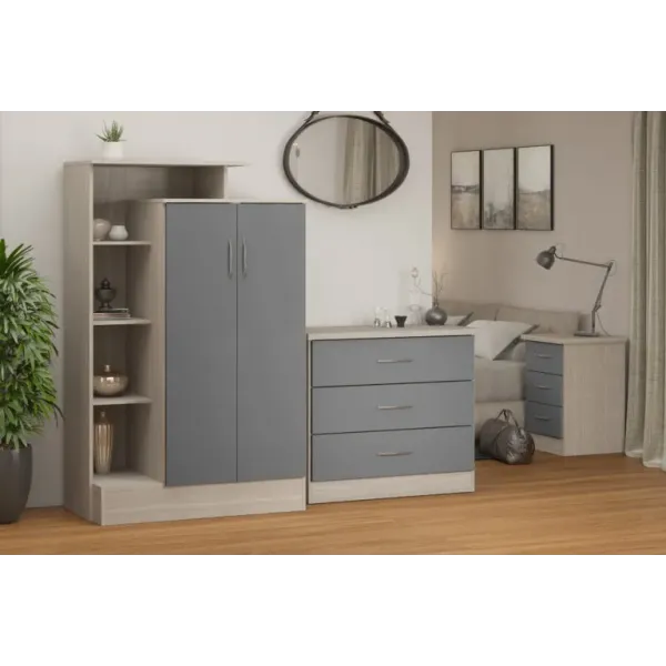 Elevate Your Space with Home Divine's Nevada Petite Open Shelf Wardrobe