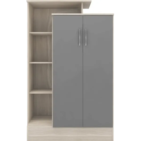 Elevate Your Space with Home Divine's Nevada Petite Open Shelf Wardrobe