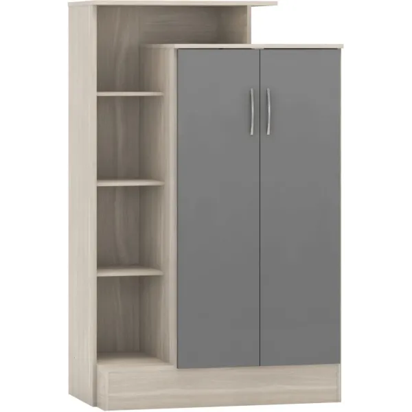 Elevate Your Space with Home Divine's Nevada Petite Open Shelf Wardrobe