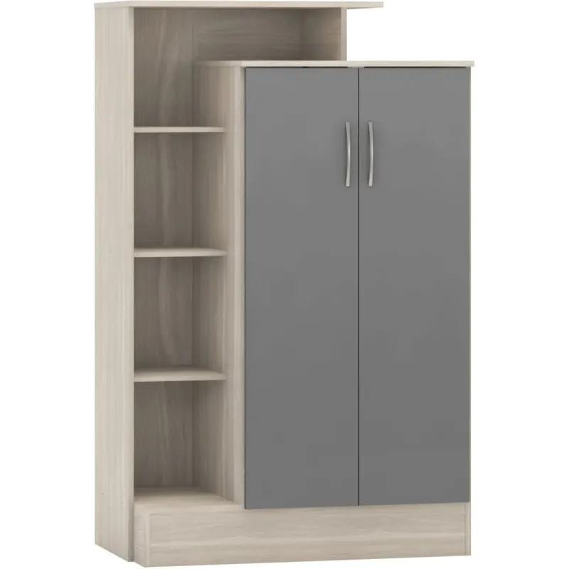 Elevate Your Space with Home Divine's Nevada Petite Open Shelf Wardrobe Elevate Your Space with Home Divine's Nevada Petite Open Shelf Wardrobe