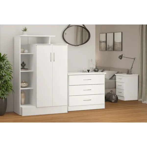 Elevate Your Space with Home Divine's Nevada Petite Open Shelf Wardrobe
