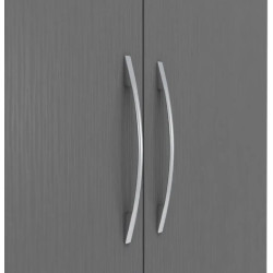 Nevada 2 Door 1 Drawer Wardrobe Bedroom Set 3D Effect Grey handles