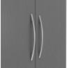 Nevada 2 Door 1 Drawer Wardrobe Bedroom Set 3D Effect Grey handles