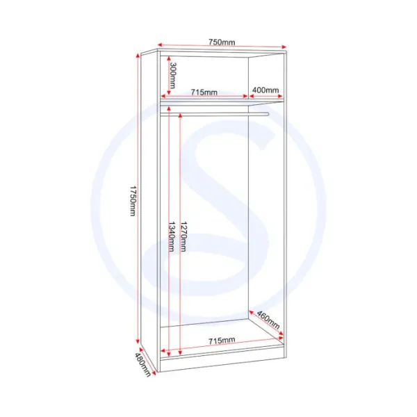 Upgrade Your Bedroom with the Stylish Dakota 2 Door Wardrobe by Home Divine