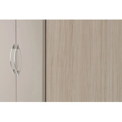 Nevada 2 Door 1 Drawer Wardrobe Bedroom Set Oyster Gloss/Light Oak Effect Veneer side