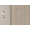 Nevada 2 Door 1 Drawer Wardrobe Bedroom Set Oyster Gloss/Light Oak Effect Veneer side