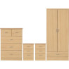 Nevada 2 Door 1 Drawer Wardrobe Bedroom Set Sonoma Oak Effect
