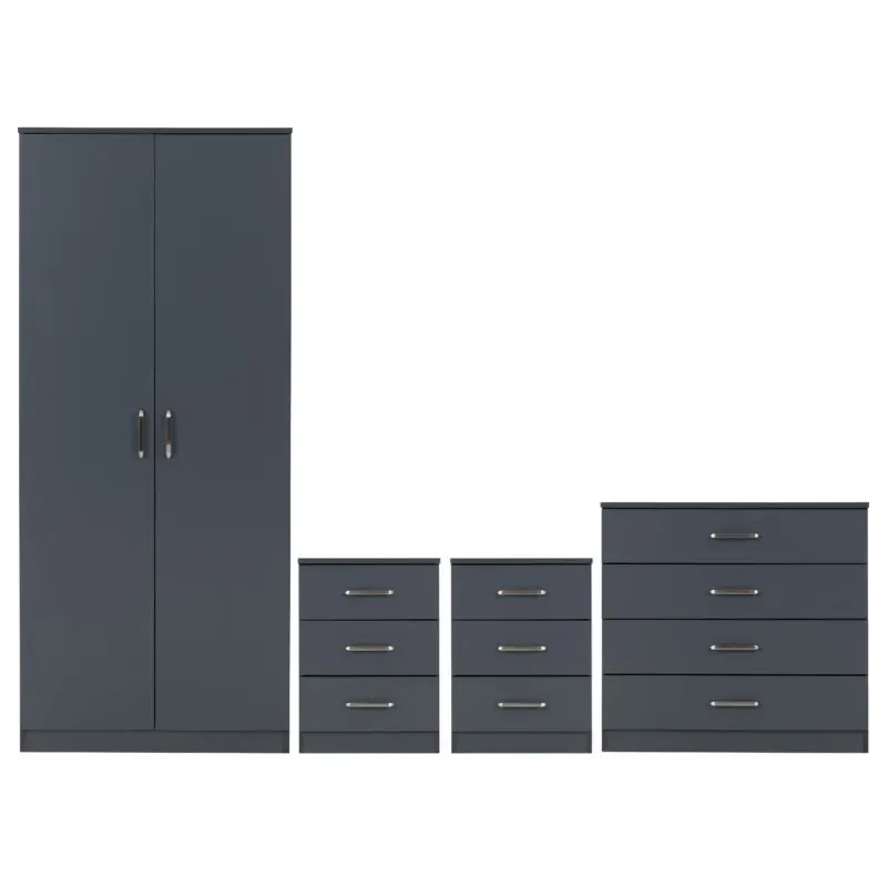 Shop the Stunning Dakota 2 Door Wardrobe Bedroom Set by Home Divine Shop the Stunning Dakota 2 Door Wardrobe Bedroom Set by Home Divine
