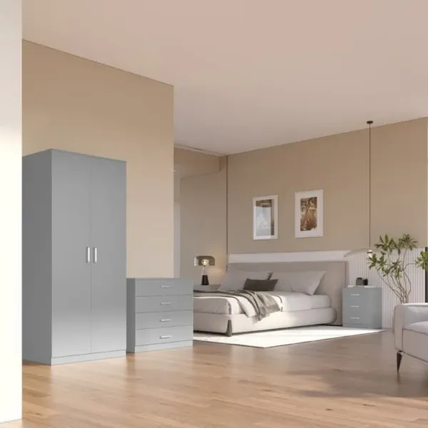 Shop the Stunning Dakota 2 Door Wardrobe Bedroom Set by Home Divine