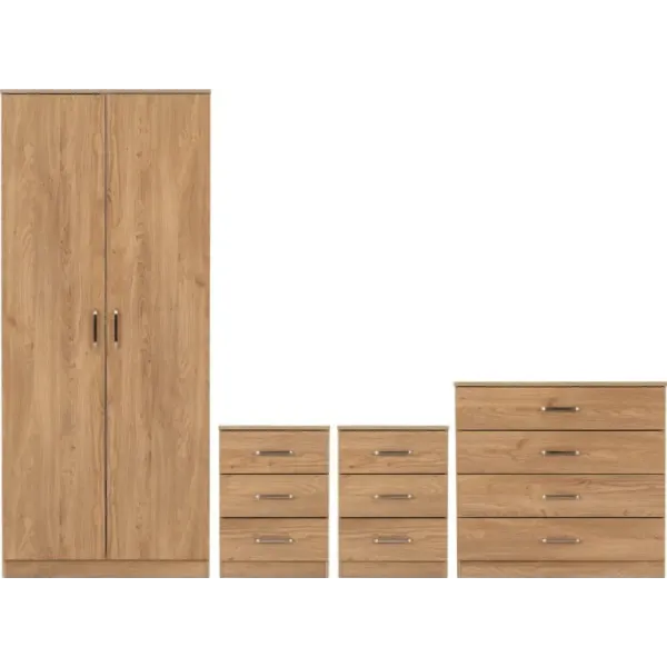 Shop the Stunning Dakota 2 Door Wardrobe Bedroom Set by Home Divine