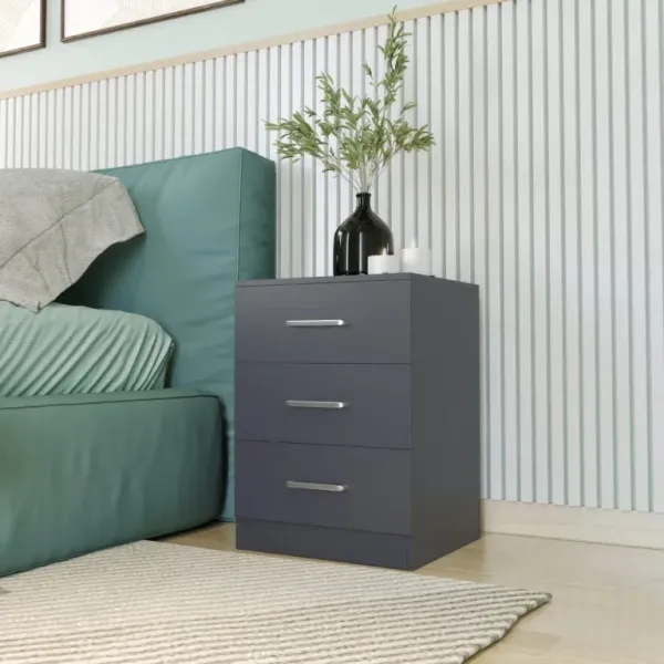 Enhance Your Bedroom with Home Divine Dakota 3 Drawer Bedside