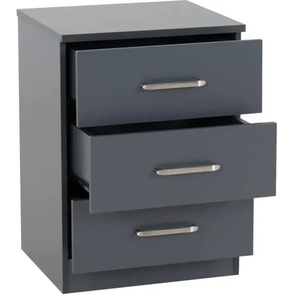 Enhance Your Bedroom with Home Divine Dakota 3 Drawer Bedside
