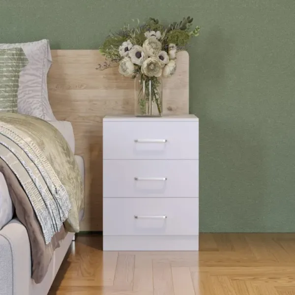 Enhance Your Bedroom with Home Divine Dakota 3 Drawer Bedside