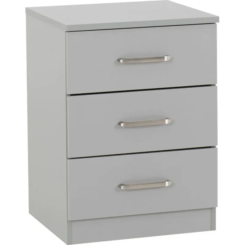Enhance Your Bedroom with Home Divine Dakota 3 Drawer Bedside Enhance Your Bedroom with Home Divine Dakota 3 Drawer Bedside