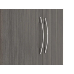 Nevada 2 Door 1 Drawer Wardrobe Bedroom Set Oyster Gloss/Light Oak Effect Veneer