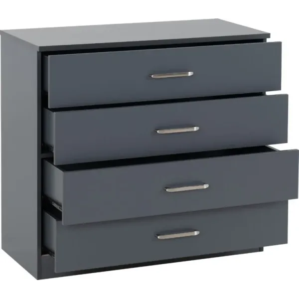 Upgrade Your Bedroom with the Stylish Dakota 4 Drawer Chest from Home Divine