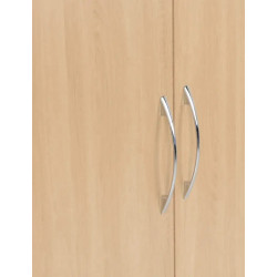 Nevada 2 Door 1 Drawer Wardrobe Bedroom Set Oyster Gloss/Light Oak Effect Veneer