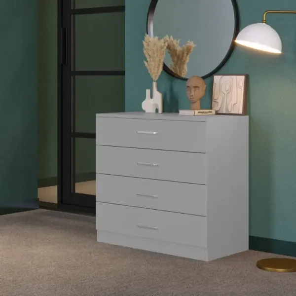 Upgrade Your Bedroom with the Stylish Dakota 4 Drawer Chest from Home Divine