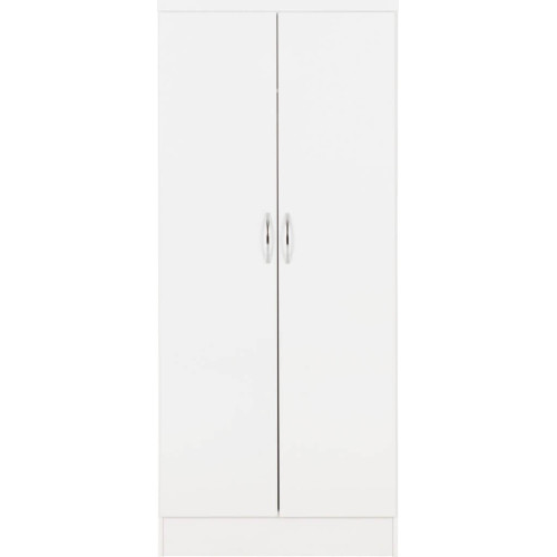Nevada 2 Door All Hanging Wardrobe White Gloss