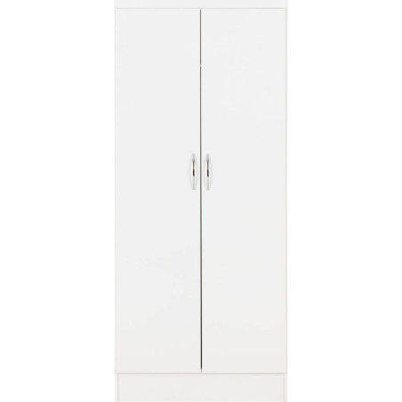 Nevada 2 Door All Hanging Wardrobe White Gloss