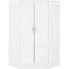 Nevada 2 Door Corner Wardrobe White Gloss doors