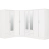 Nevada 2 Door Corner Wardrobe White Gloss plain