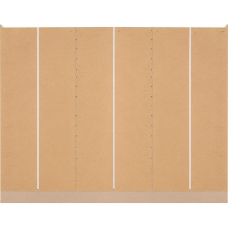 Nevada 6 Door 2 Drawer Mirrored Wardrobe 3D Effect Grey - Home Divine