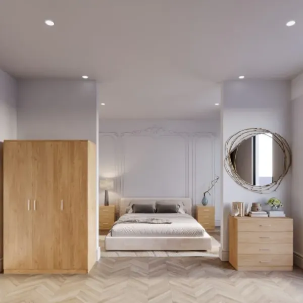 Home Divine Dakota 3 Door Wardrobe Bedroom Set | Premium Quality Furniture
