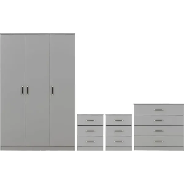 Home Divine Dakota 3 Door Wardrobe Bedroom Set | Premium Quality Furniture