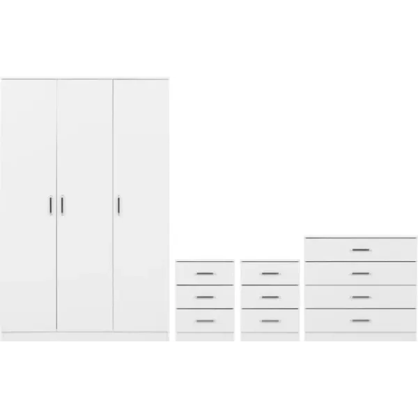 Home Divine Dakota 3 Door Wardrobe Bedroom Set | Premium Quality Furniture