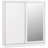 Nevada 2 Door Mirrored Sliding Door Wardrobe Grey Gloss - Home Divine