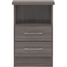 Nevada 2 Drawer Bedside Black Gloss - Home Divine