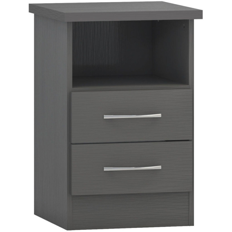 Nevada 2 Drawer Bedside Sonoma Oak Effect - Home Divine
