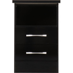 Nevada 2 Drawer Bedside Sonoma Oak Effect - Home Divine