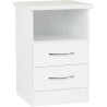 Nevada 2 Drawer Bedside Sonoma Oak Effect - Home Divine